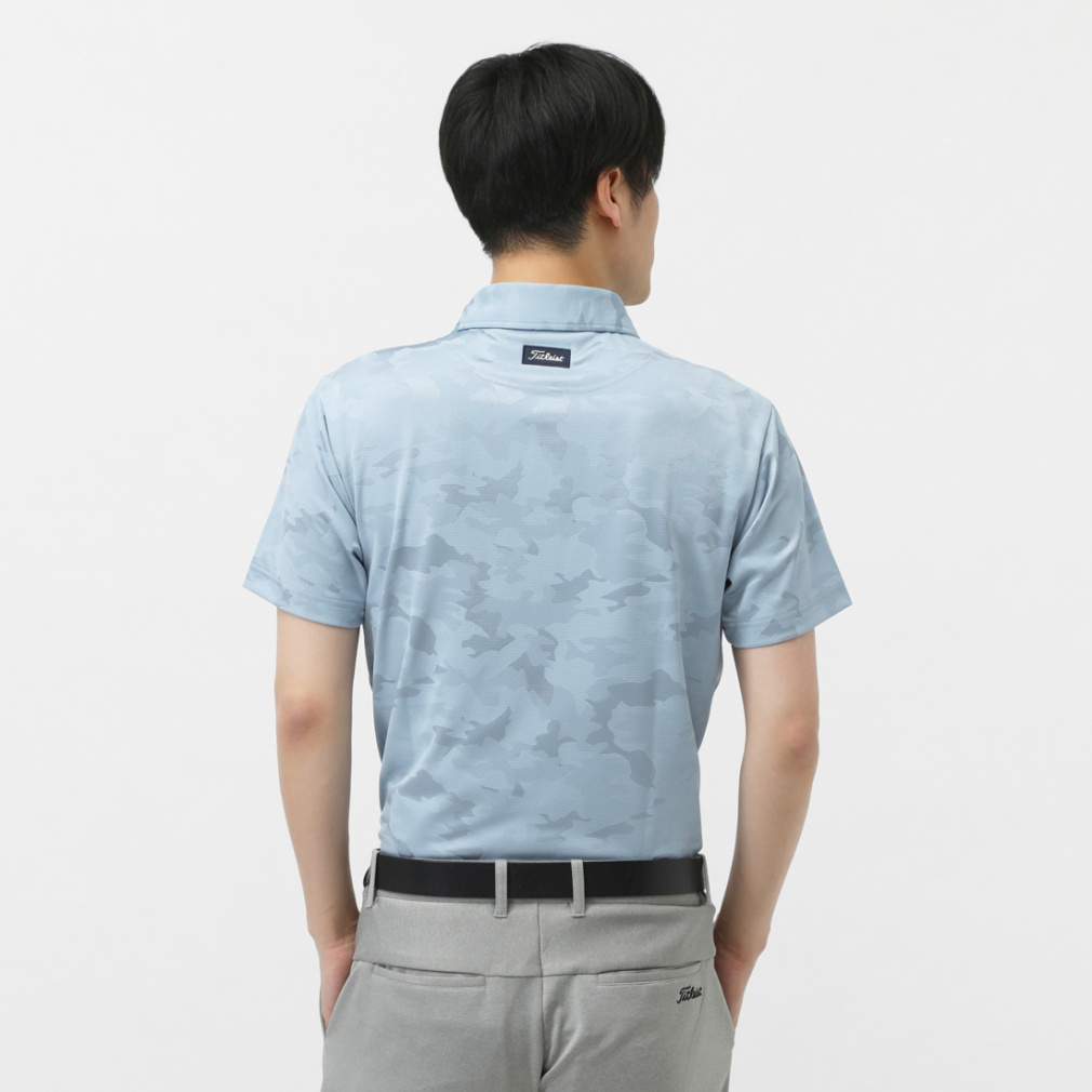 タイトリスト ゴルフウェア 半袖シャツ 春 夏 カモフラージュ ジャ