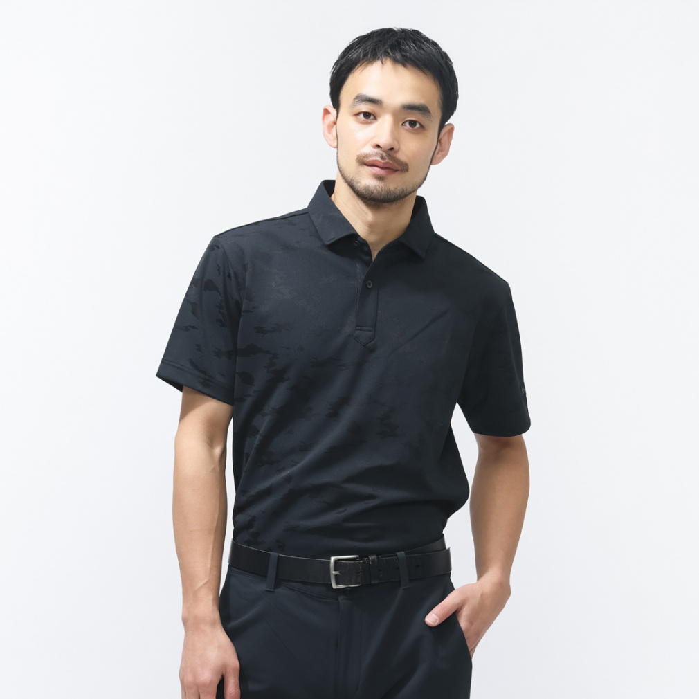 タイトリスト ゴルフウェア 半袖シャツ 春 夏 カモフラージュ ジャ