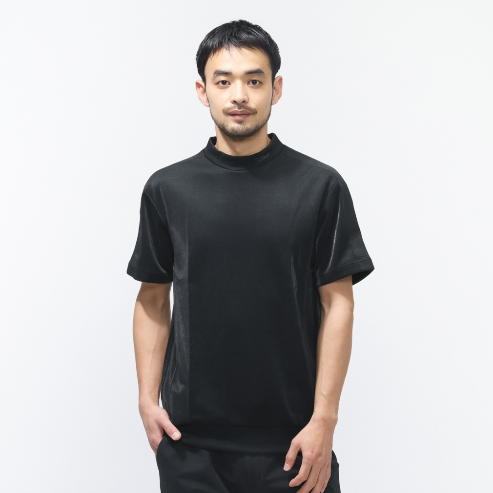 タイトリスト ゴルフウェア 半袖シャツ 春 夏 メタリックカノコ モック