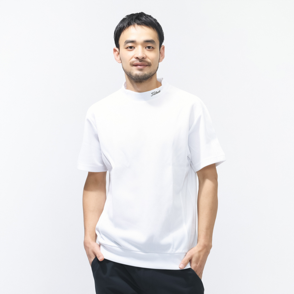 タイトリスト ゴルフウェア 半袖シャツ 春 夏 メタリックカノコ モック