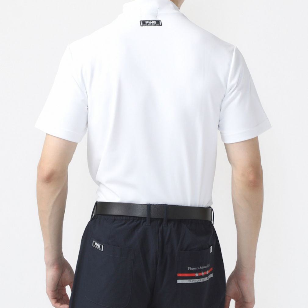 ピン ゴルフウェア 半袖シャツ 春 夏 ARIZONA柄ハイネックシャツ