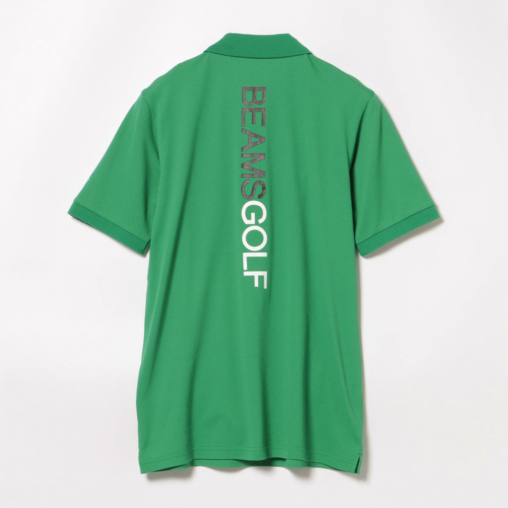 BEAMS GOLF 鹿の子ボーダー ハイネック（GRN／M） ビームスゴルフ ゴルフウェア 半袖シャツ 春 夏 ORANGE LABEL US