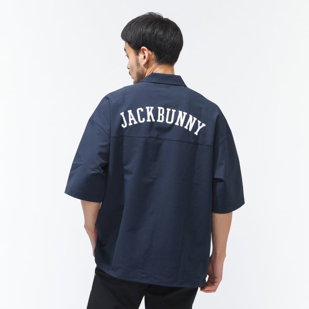 ジャック バニー ゴルフウェア 半袖シャツ 春 夏 吸水速乾 ストライプ