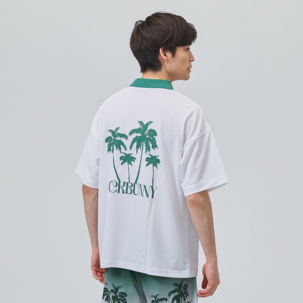ジャックバニー ゴルフウェア 半袖シャツ 春 夏 シングルカノコ GREEN