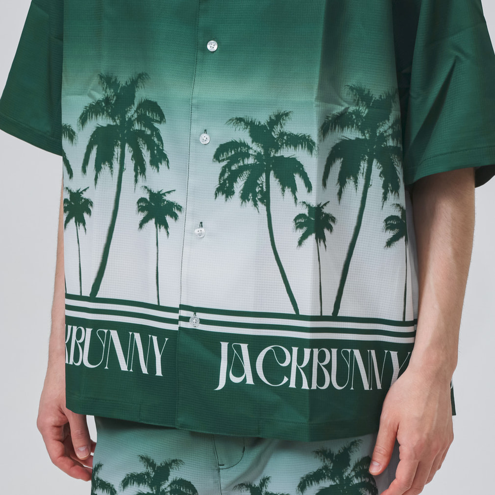 ジャック バニー ゴルフウェア 半袖シャツ 春 夏 DotAir GREEN SUNSET