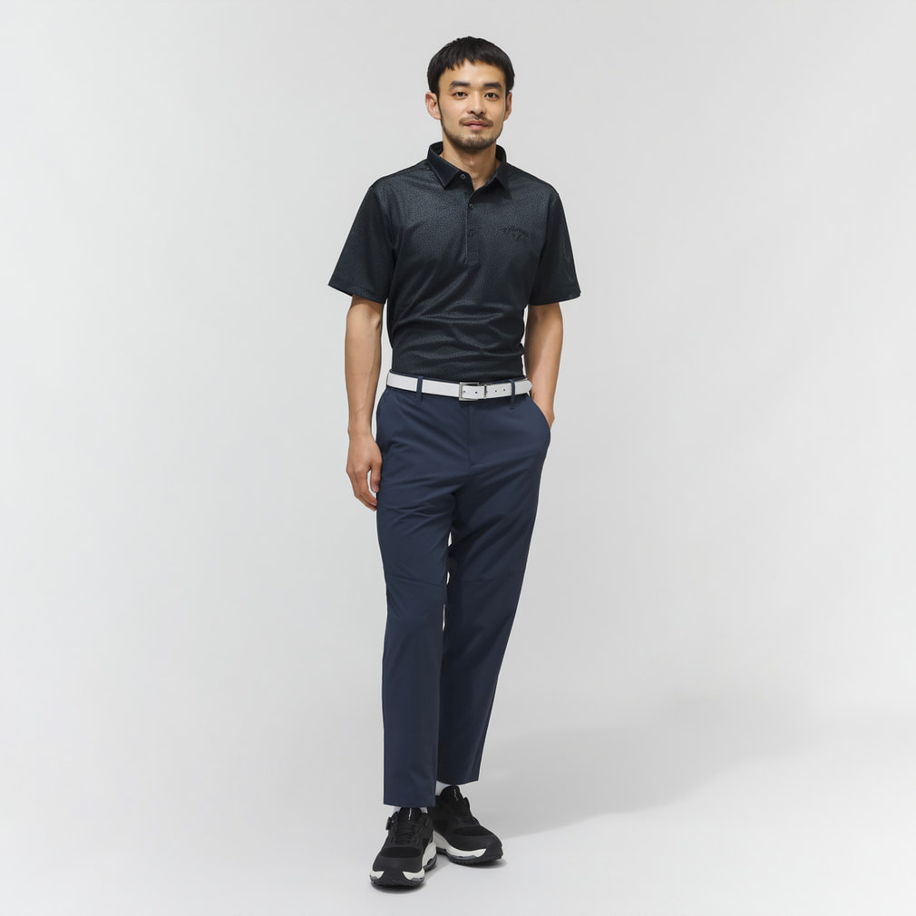 Callaway ブラック ポロシャツ メルセデスベンツ コラボ 激レア キャロウェイ ゴルフウェア 半袖シャツ 春 夏 半袖ニットポロシャツ