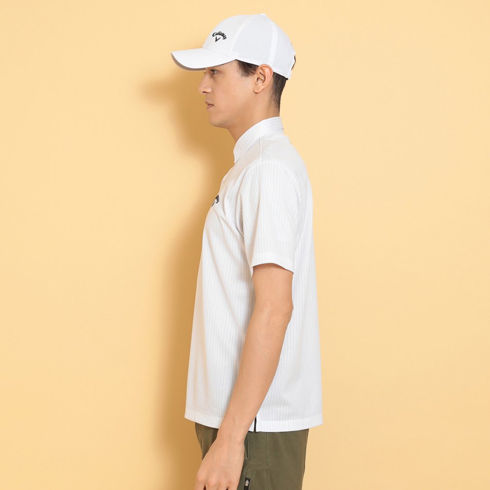 キャロウェイ ゴルフウェア 半袖シャツ 春 夏 かざあなメッシュ