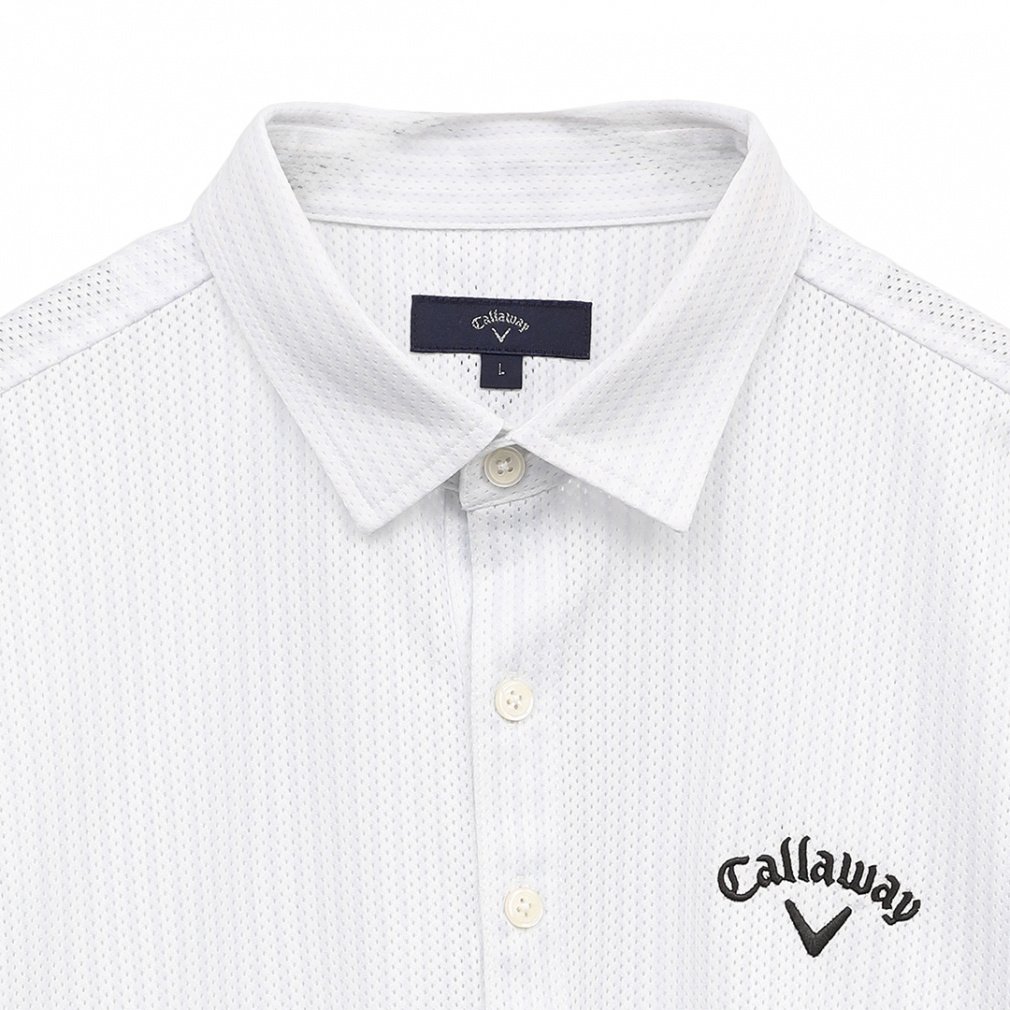キャロウェイ ゴルフウェア 半袖シャツ 春 夏 かざあなメッシュ