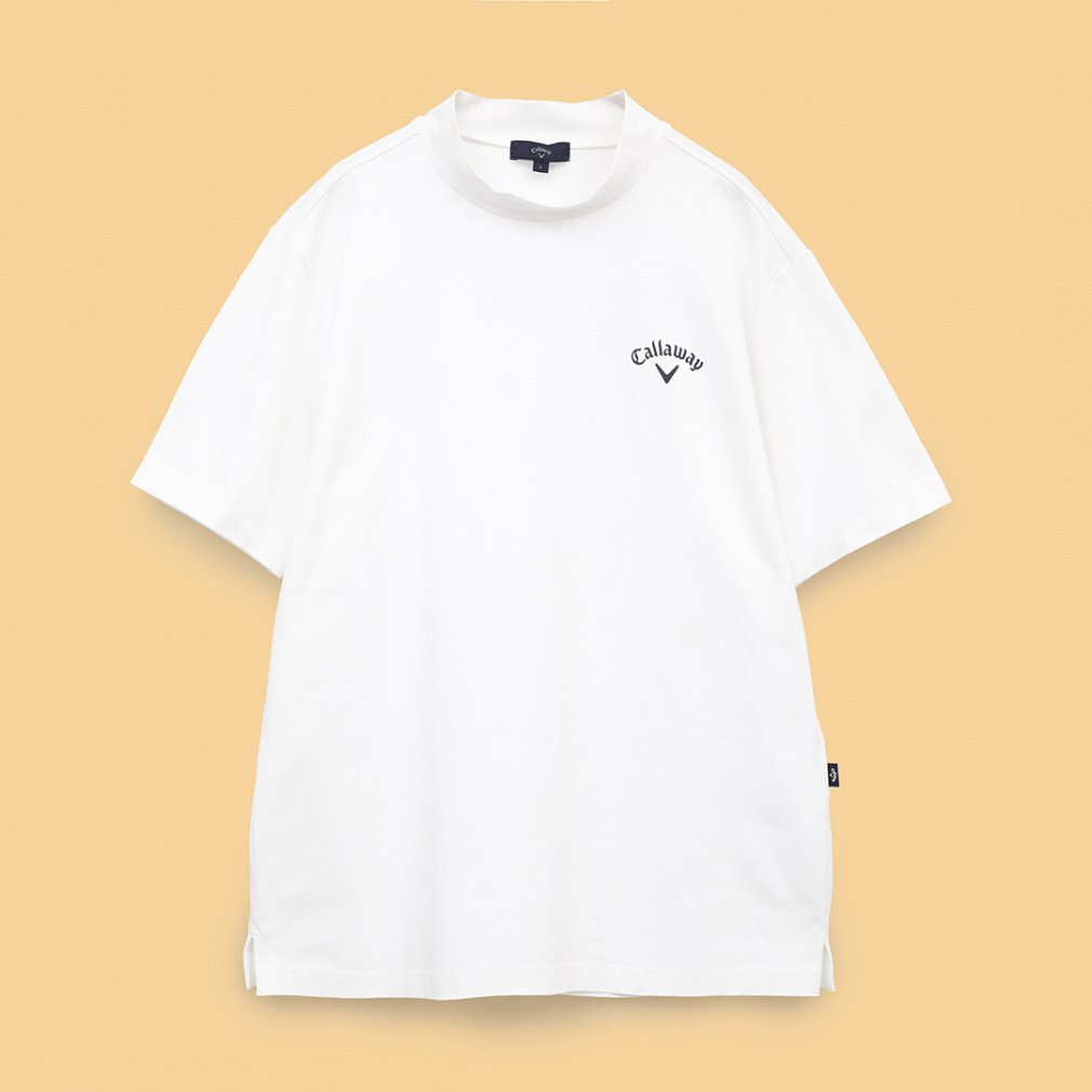 3℃裏クール天竺バックプリントモックネックシャツ C25134122