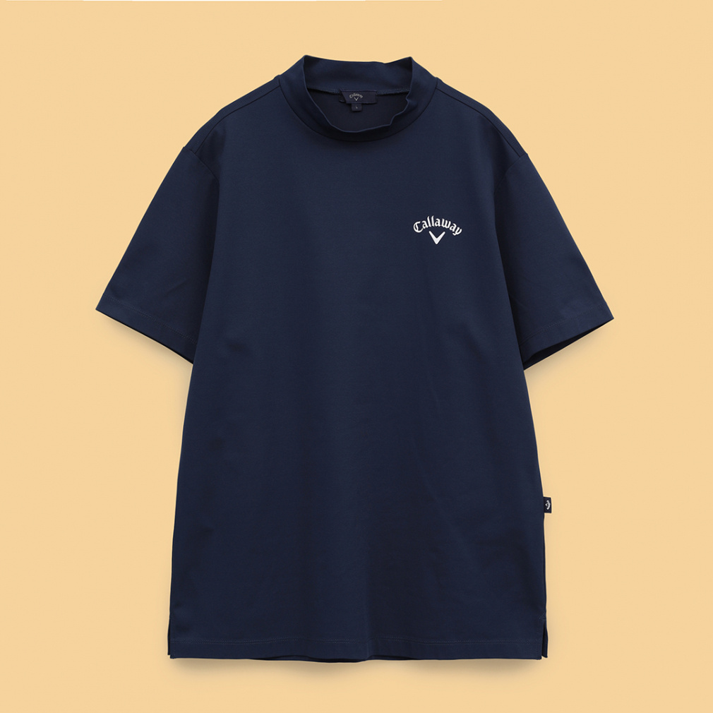 3℃裏クール天竺バックプリントモックネックシャツ C25134122