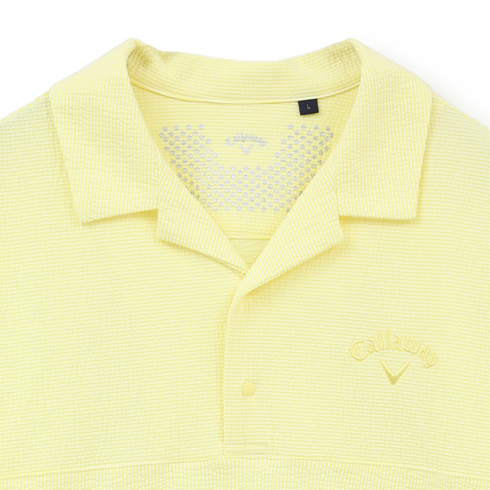 キャロウェイ ゴルフウェア 半袖シャツ 春 夏 ニットサッカー 半袖
