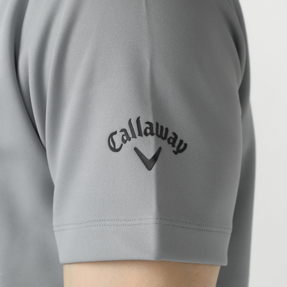 キャロウェイ ゴルフウェア 半袖シャツ 春 夏 パターンロゴジャカード