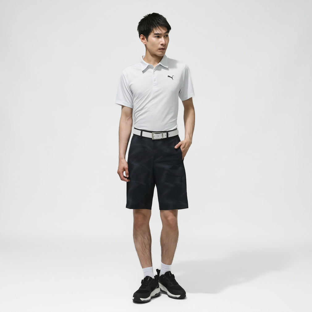 【新品M】プーマゴルフ PUMA 半袖 シャツ＆スカート プーマ ゴルフウェア 半袖シャツ 春 夏 ゴルフジャガードポロ (639146
