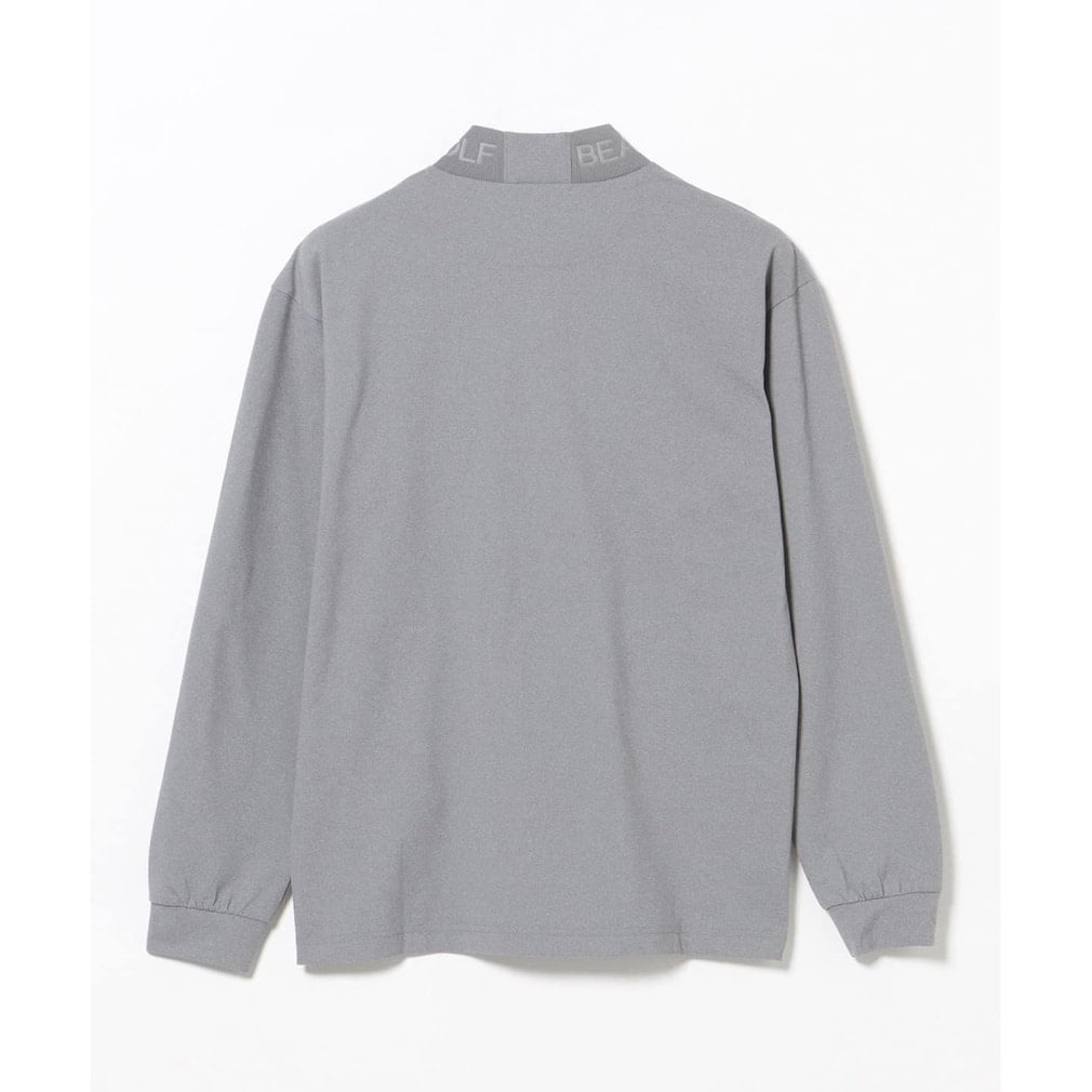新品同様　BEAMS GOLF 長袖モックネックシャツ グレー　L ビームスゴルフ ゴルフウェア 長袖シャツ 秋 冬 ORANGE LABEL