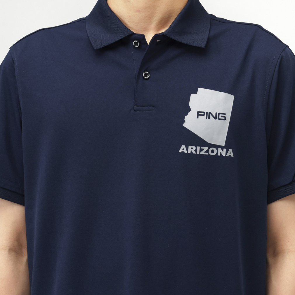 ピン ゴルフウェア 半袖シャツ 秋 冬 24FWストレッチカノコ半袖