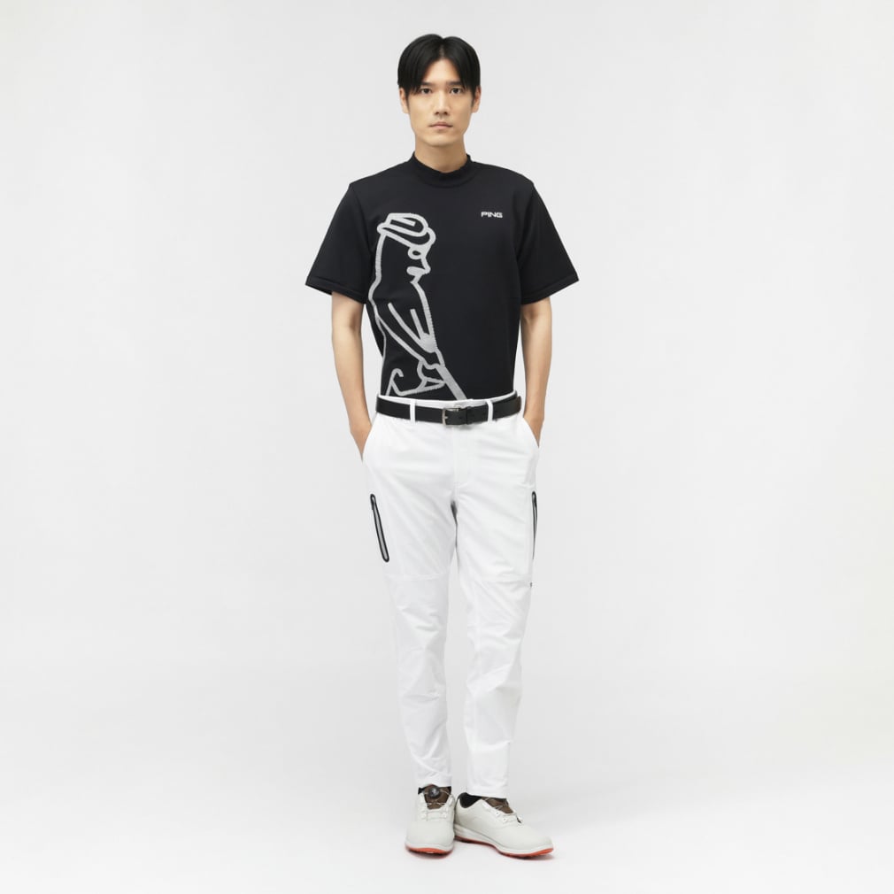 ピン ゴルフウェア 半袖シャツ 秋 冬 24FWMr. 半袖ハイネックニット