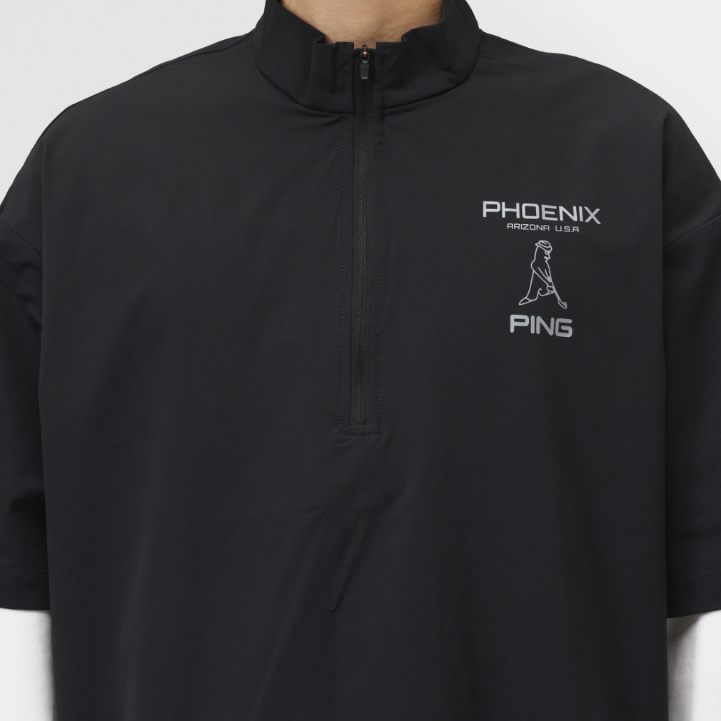 ピン ゴルフウェア 半袖ウインドブレーカー 秋 冬 24FW半袖スニード