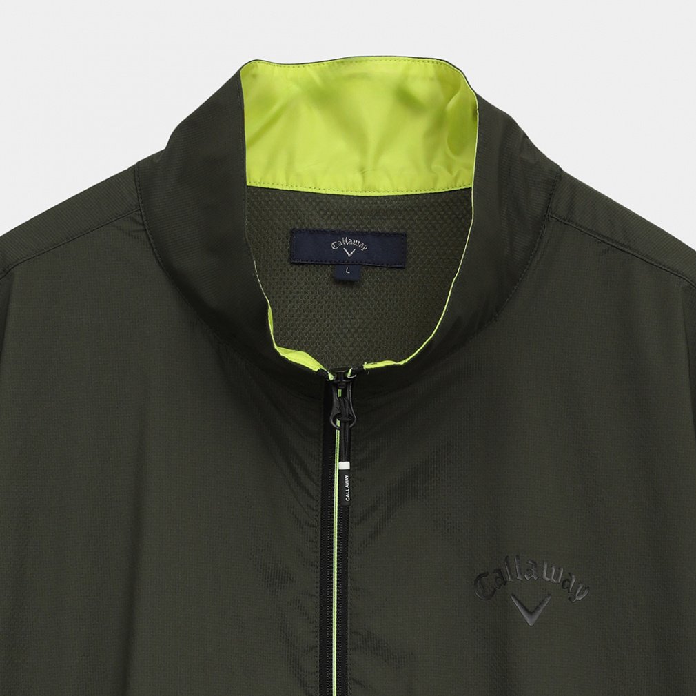 キャロウェイ ゴルフウェア 半袖ウインドブレーカー 秋 冬 ストレッチ
