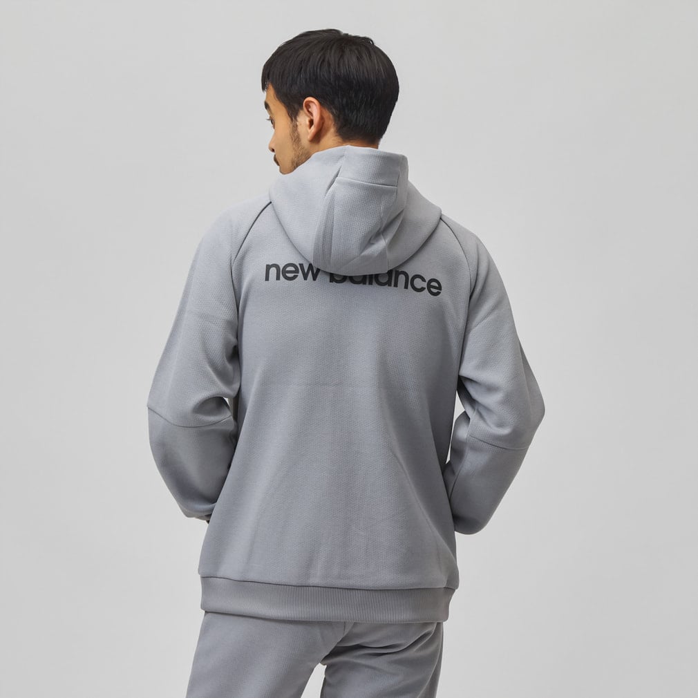 ニューバランスゴルフ 襟付きスウェット グレー　Mサイズ ニューバランス ゴルフウェア 長袖トレーナー 秋 冬 SWEAT FULL ZIP