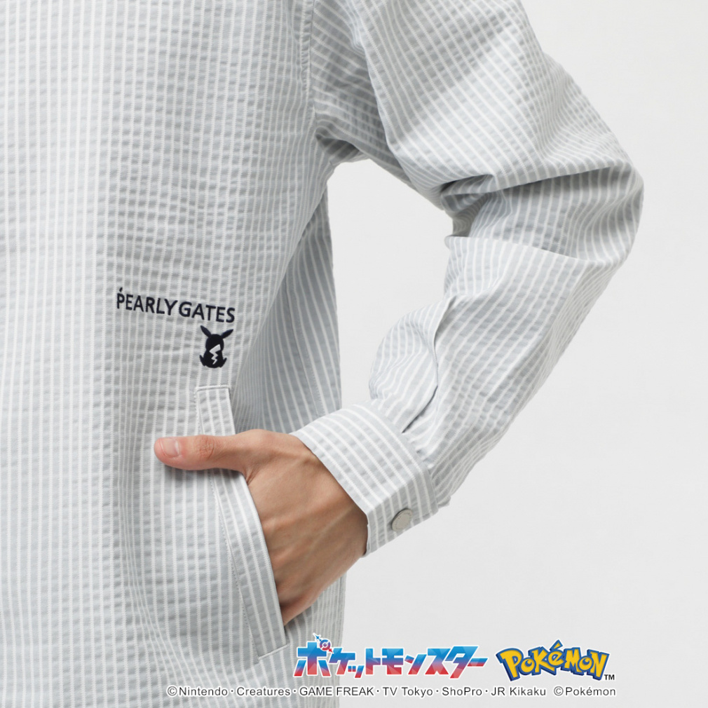 PEARLYGATES ポケモン☆ピカチュウ ☆ストライプコーチジャケット☆新品 楽天市場】PEARLY GATES ピカチュウ C/Peサッカーストライプ