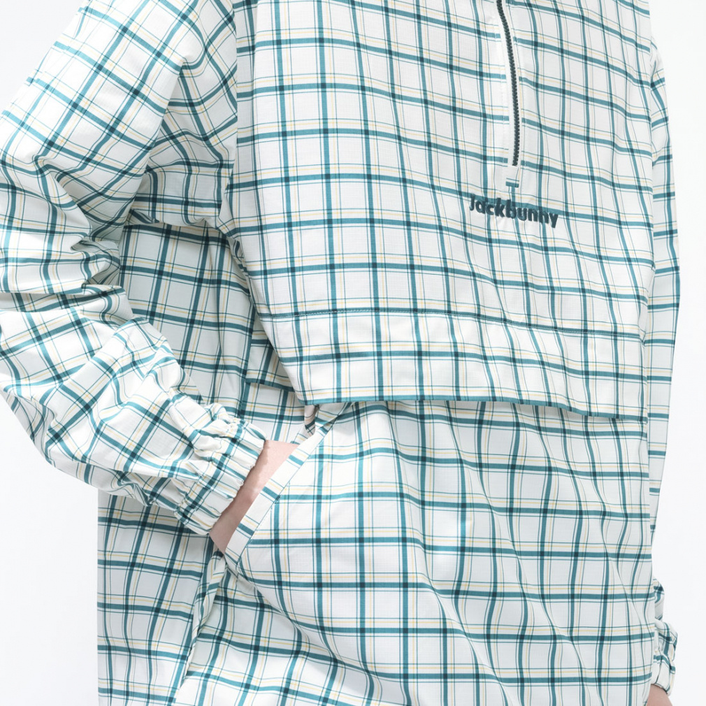 ジャック バニー ゴルフウェア 長袖ウインドブレーカー 春 夏 チェック