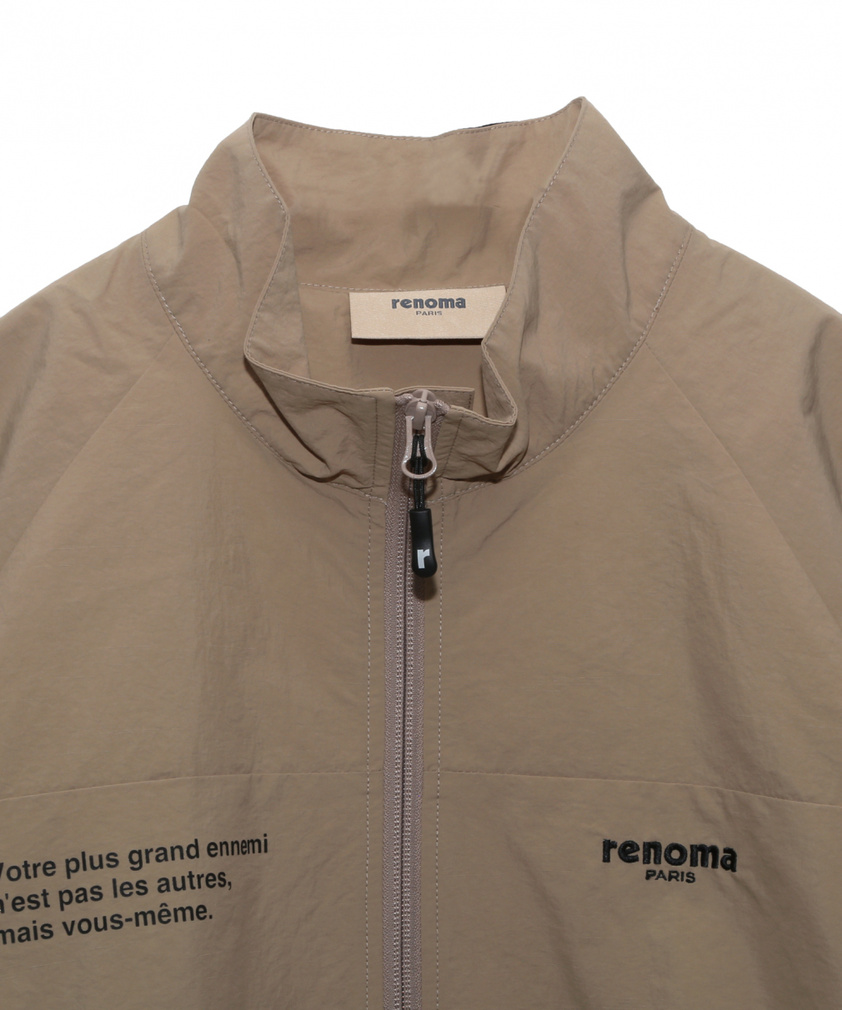 ゴルフウェア 長袖ウインドブレーカー 春 夏 BACK SWITCHING NYLON ZIP