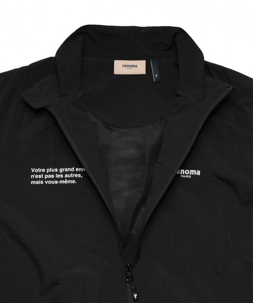 ゴルフウェア 長袖ウインドブレーカー 春 夏 BACK SWITCHING NYLON ZIP