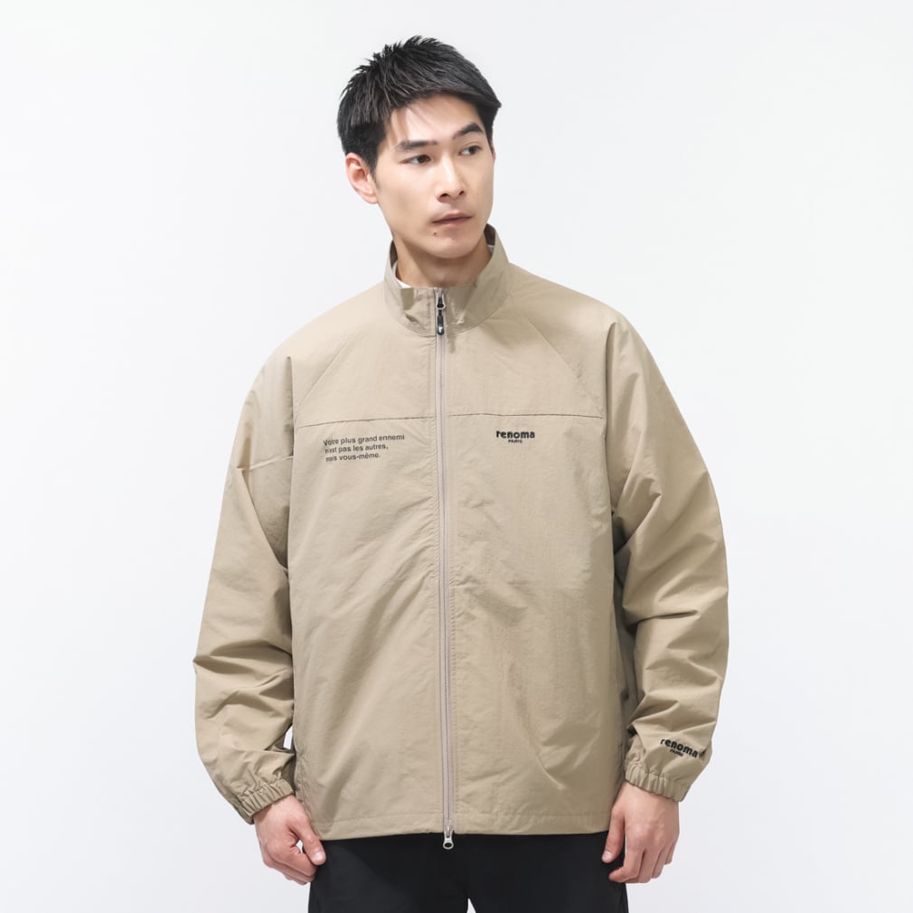 ゴルフウェア 長袖ウインドブレーカー 春 夏 BACK SWITCHING NYLON ZIP