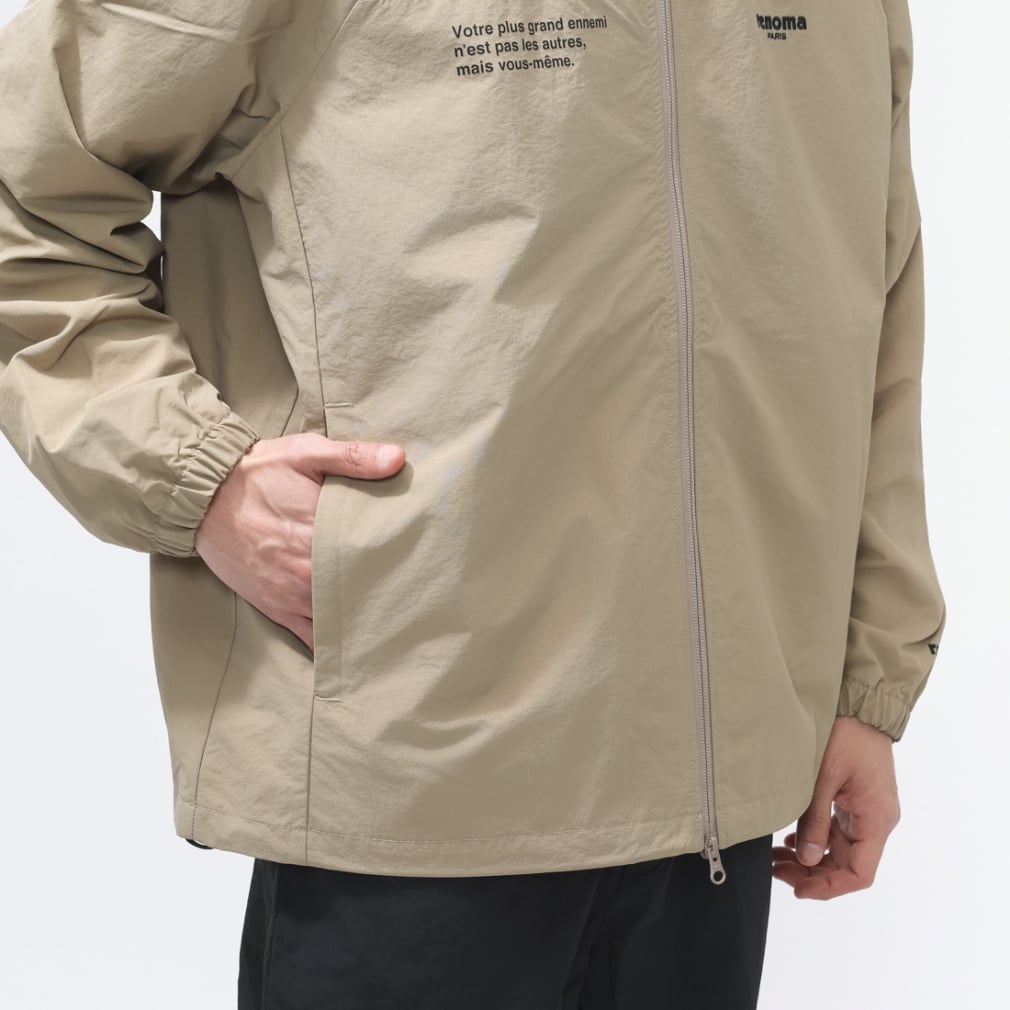ゴルフウェア 長袖ウインドブレーカー 春 夏 BACK SWITCHING NYLON ZIP
