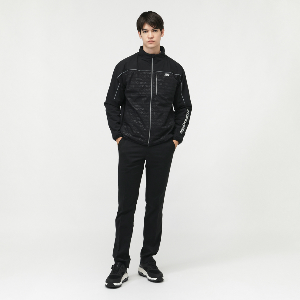 【美品】ニューバランスゴルフ　3wayブルゾン　防寒撥水加工　フード付き ニューバランス ゴルフウェア 長袖ウインドブレーカー 秋 冬