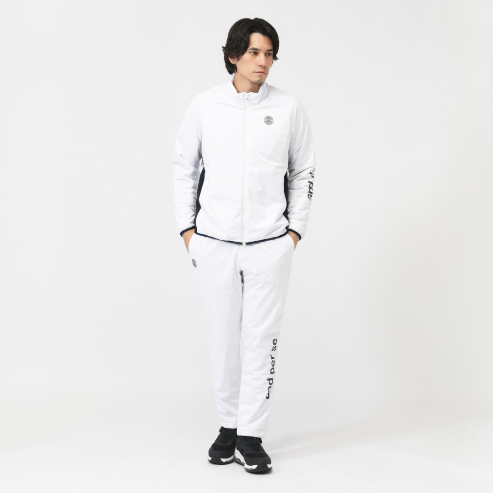 アメフト ゴルフ インディアナ州立大学 ジャケット ホワイト Mサイズ【新品】 アンパスィ ゴルフウェア 中綿ジャケット 秋 冬 GOLF5別注 中わた