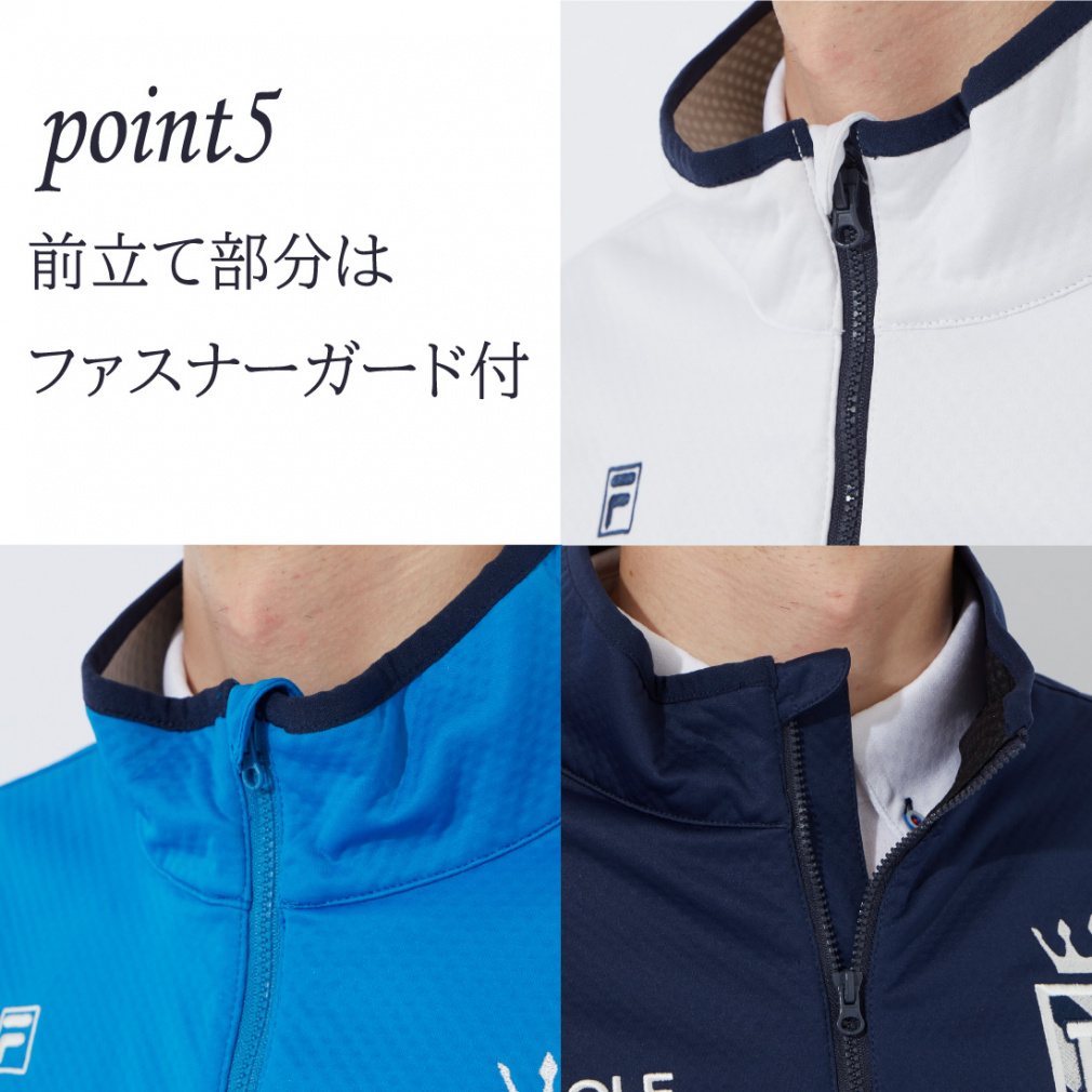 フィラ ゴルフウェア 長袖ウインドブレーカー 秋 冬 ライト