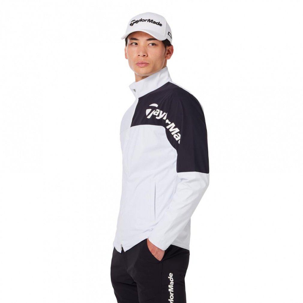 CPGゴルフ　ウインドブレーカー　ホワイト サイズ2(M) トランスコンチネンツゴルフ＞着たままスイング「伸」ウインド