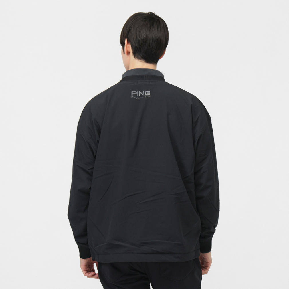 ピン ゴルフウェア 長袖ウインドブレーカー 秋 冬 ツインレイヤード