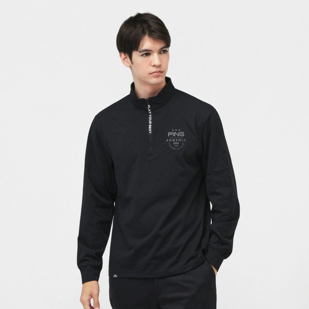 ピン ゴルフウェア 長袖ウインドブレーカー 秋 冬 ツインレイヤード