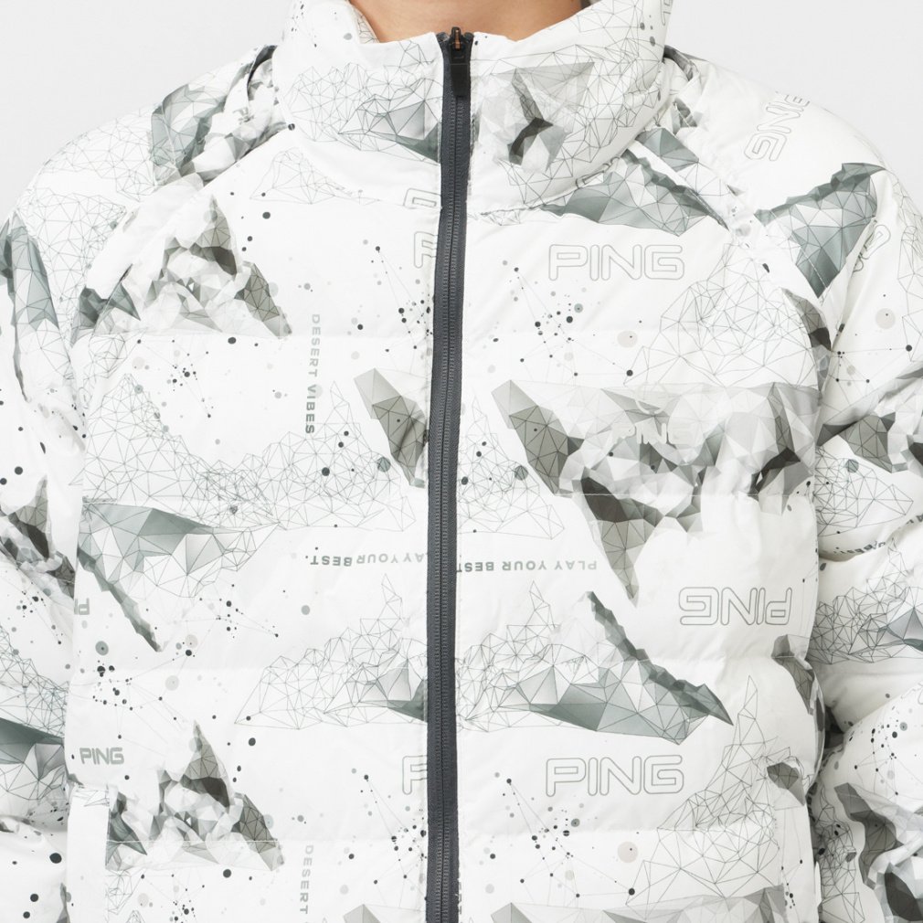 ピン ゴルフウェア 長袖ウインドブレーカー 秋 冬 2WAY中綿ブルゾン