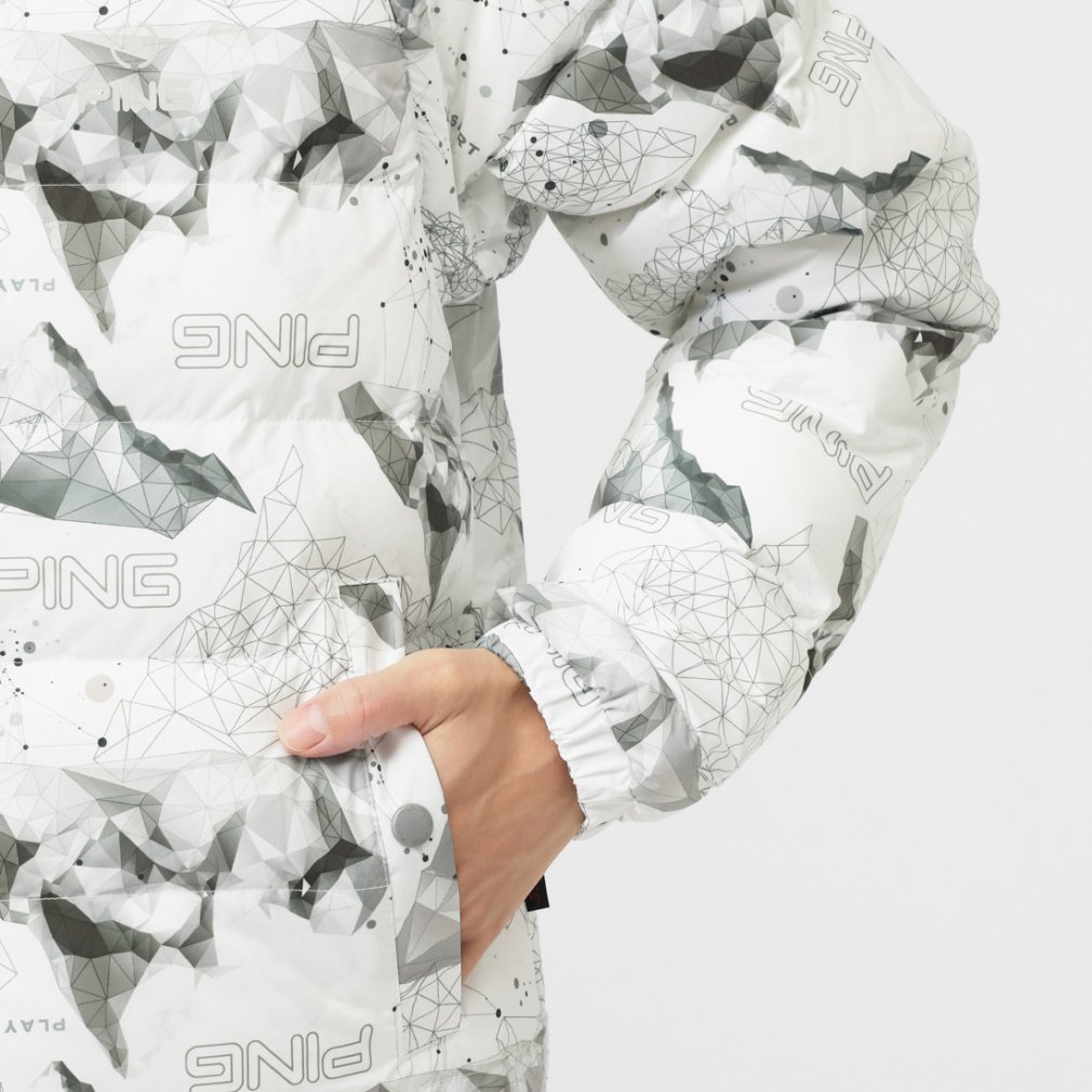 ピン ゴルフウェア 長袖ウインドブレーカー 秋 冬 2WAY中綿ブルゾン