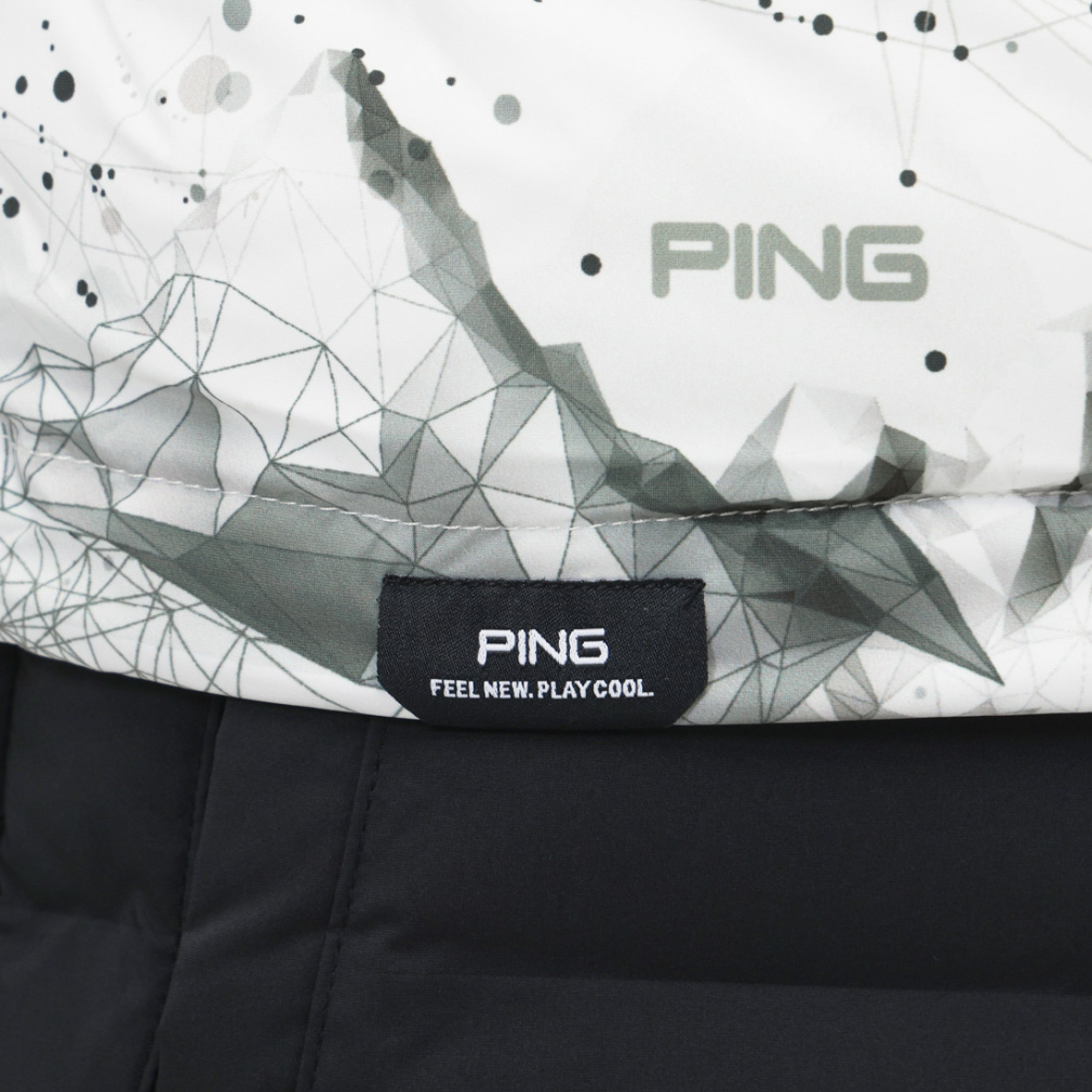 ピン ゴルフウェア 長袖ウインドブレーカー 秋 冬 2WAY中綿ブルゾン