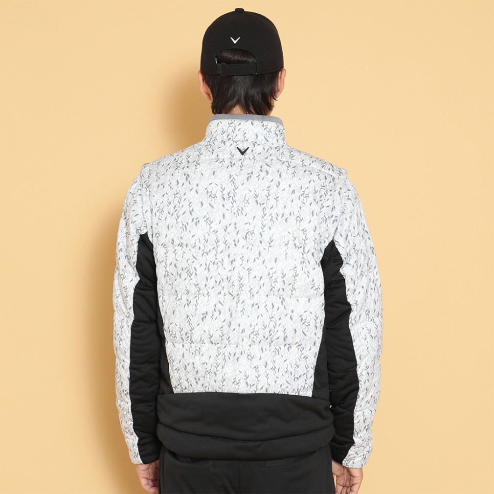 キャロウェイ ゴルフウェア 中綿ジャケット 秋 冬 フェザープリント