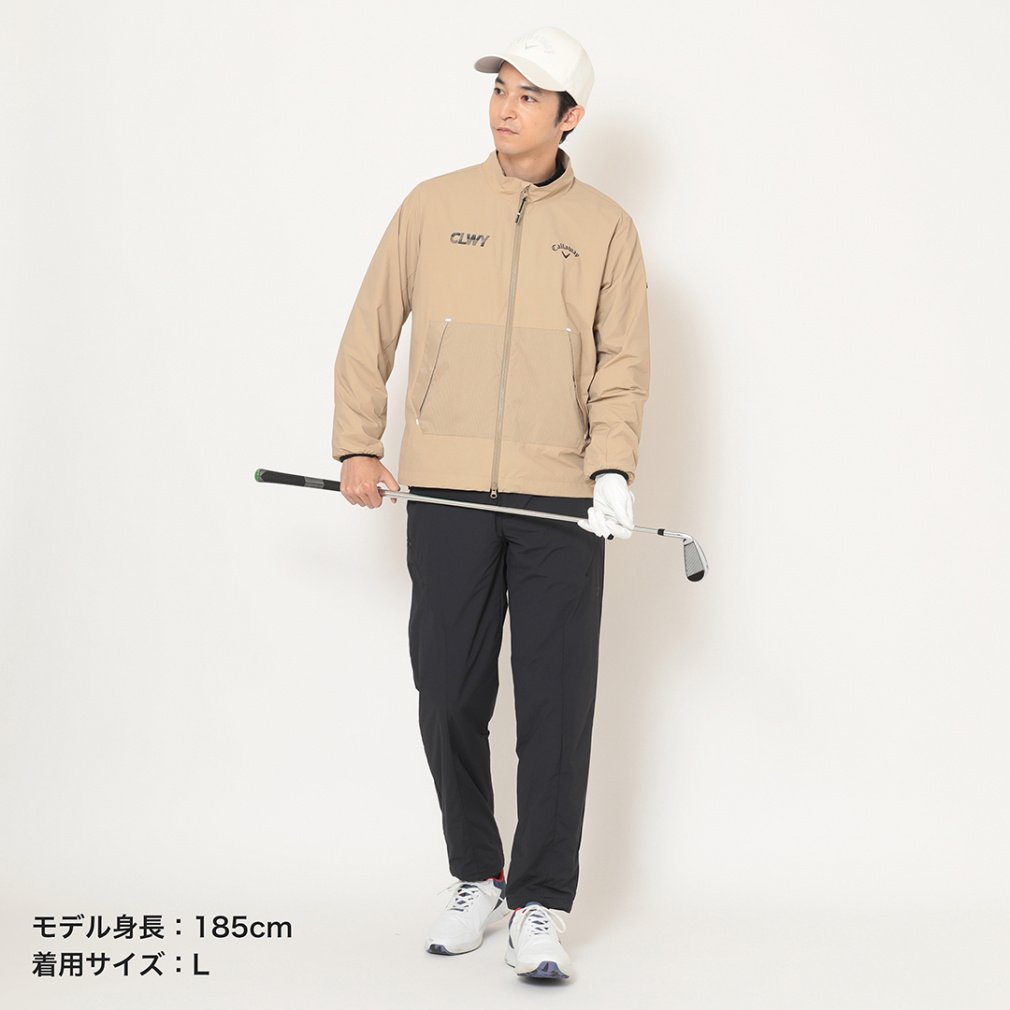 キャロウェイ ゴルフウェア 長袖ウインドブレーカー 秋 冬 ストレッチ