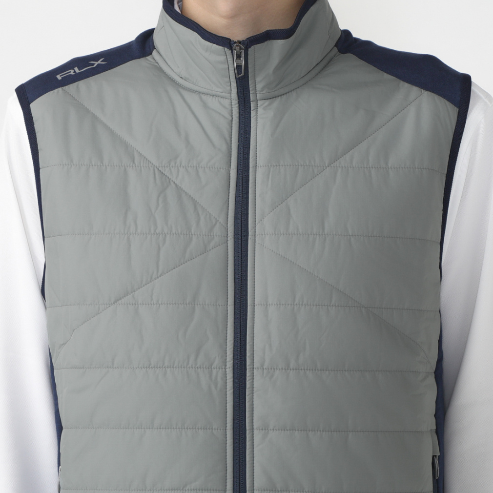 【ラルフローレン】軽量 ゴルフ ナイロン ベスト 首元 中綿入り L グレー 中古・古着通販】POLO RALPH LAUREN (ポロ・ラルフローレン) ダウン