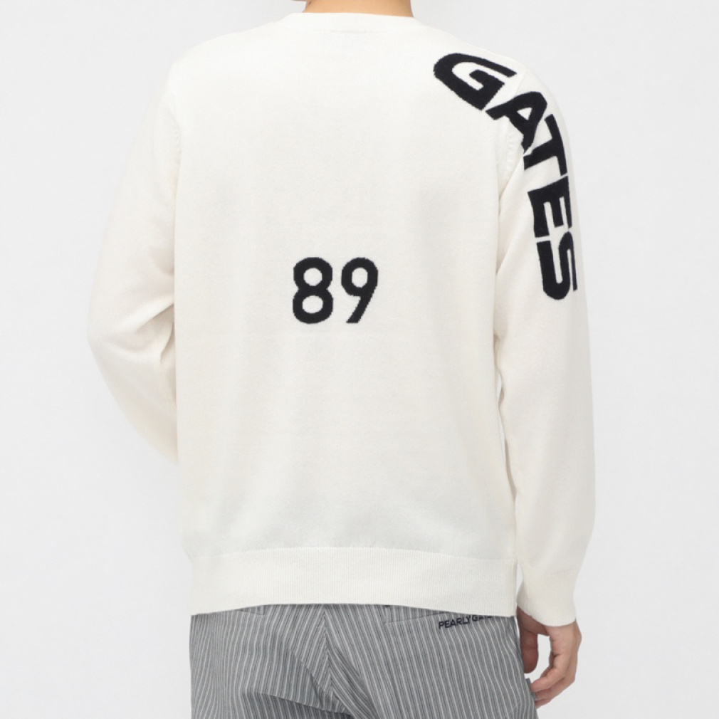 PEARLY GATES5号Lサイズ　ホワイト 羊毛&カシミヤ暖かジットアップ PEARLY GATES5号Lサイズ ホワイト 羊毛&カシミヤ暖かジット