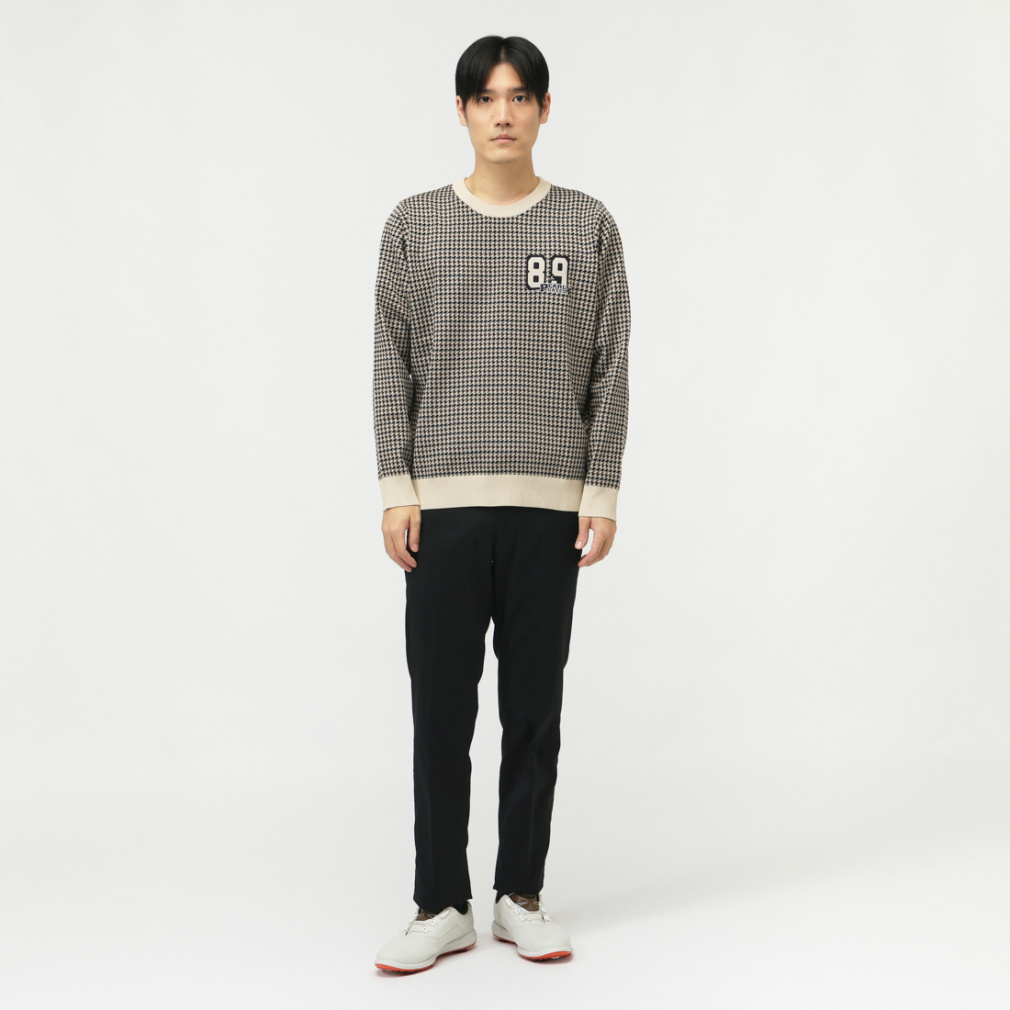 パーリーゲイツ ゴルフウェア 長袖セーター 秋 冬 14G ダブルJQガン