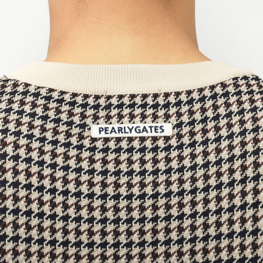 新品　パーリーゲイツ　近年　23年モデル　チェック　ワンピース　ニット　ベージュ 楽天市場】チェック（ブランドパーリーゲイツ）（セーター｜メンズ