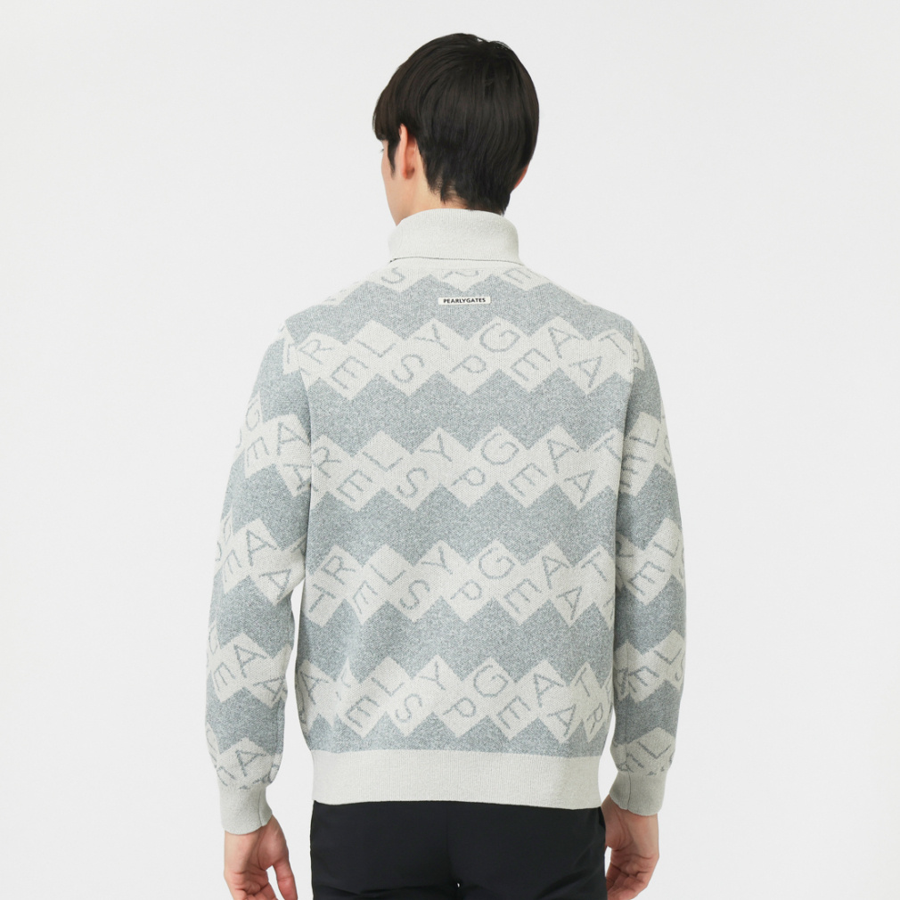 パーリーゲイツ ゴルフウェア 長袖セーター 秋 冬 ダブルJQロゴギザ