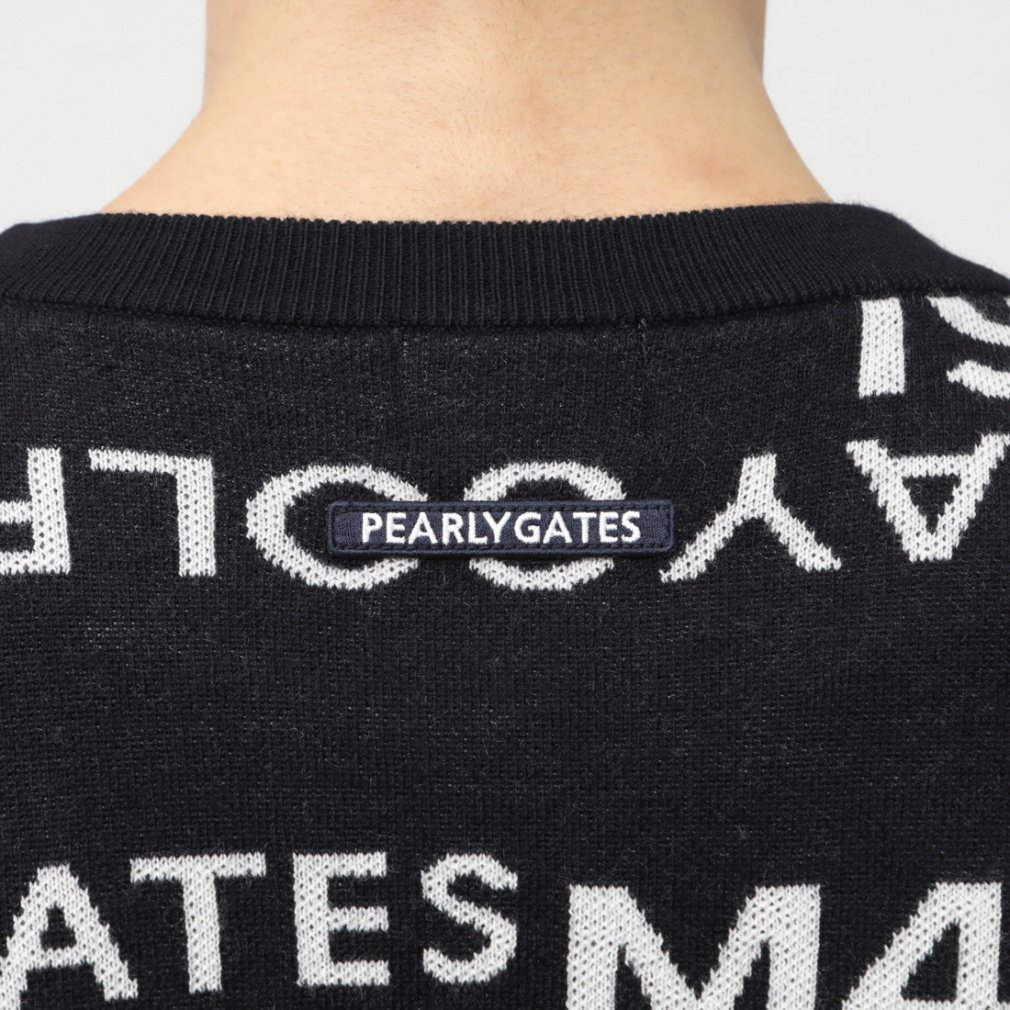 パーリーゲイツ ゴルフウェア 長袖セーター 秋 冬 NewHistoryロゴ柄