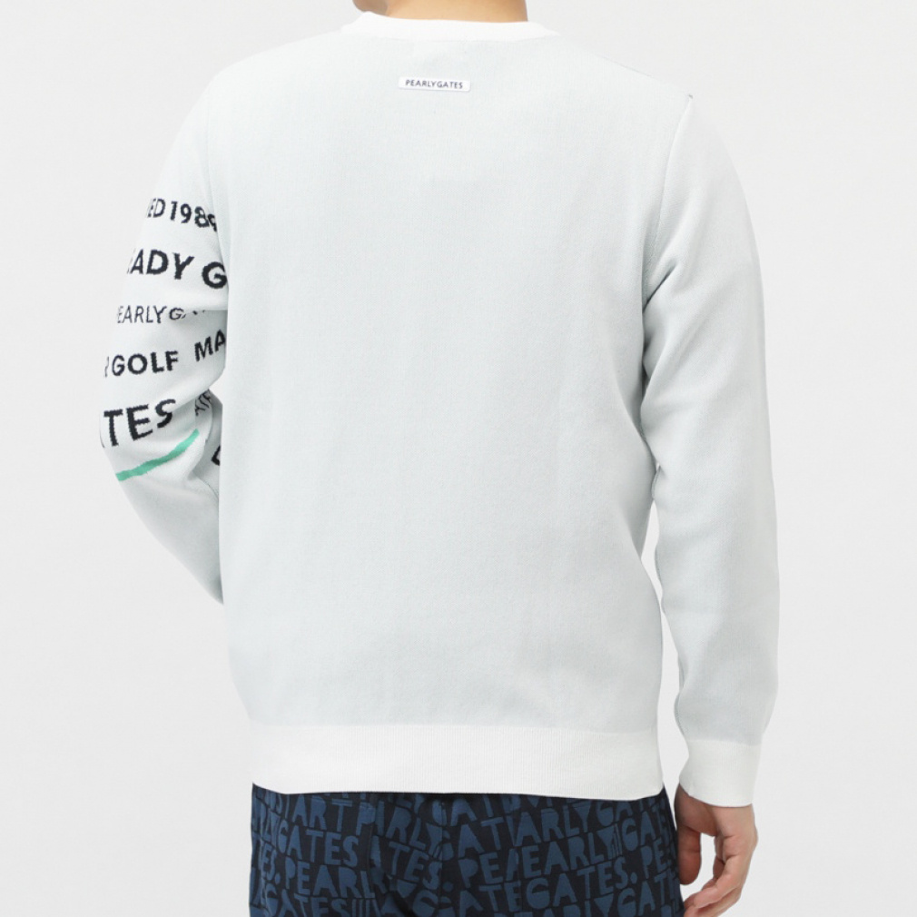 パーリーゲイツ ゴルフウェア 長袖セーター 秋 冬 コットンビーム