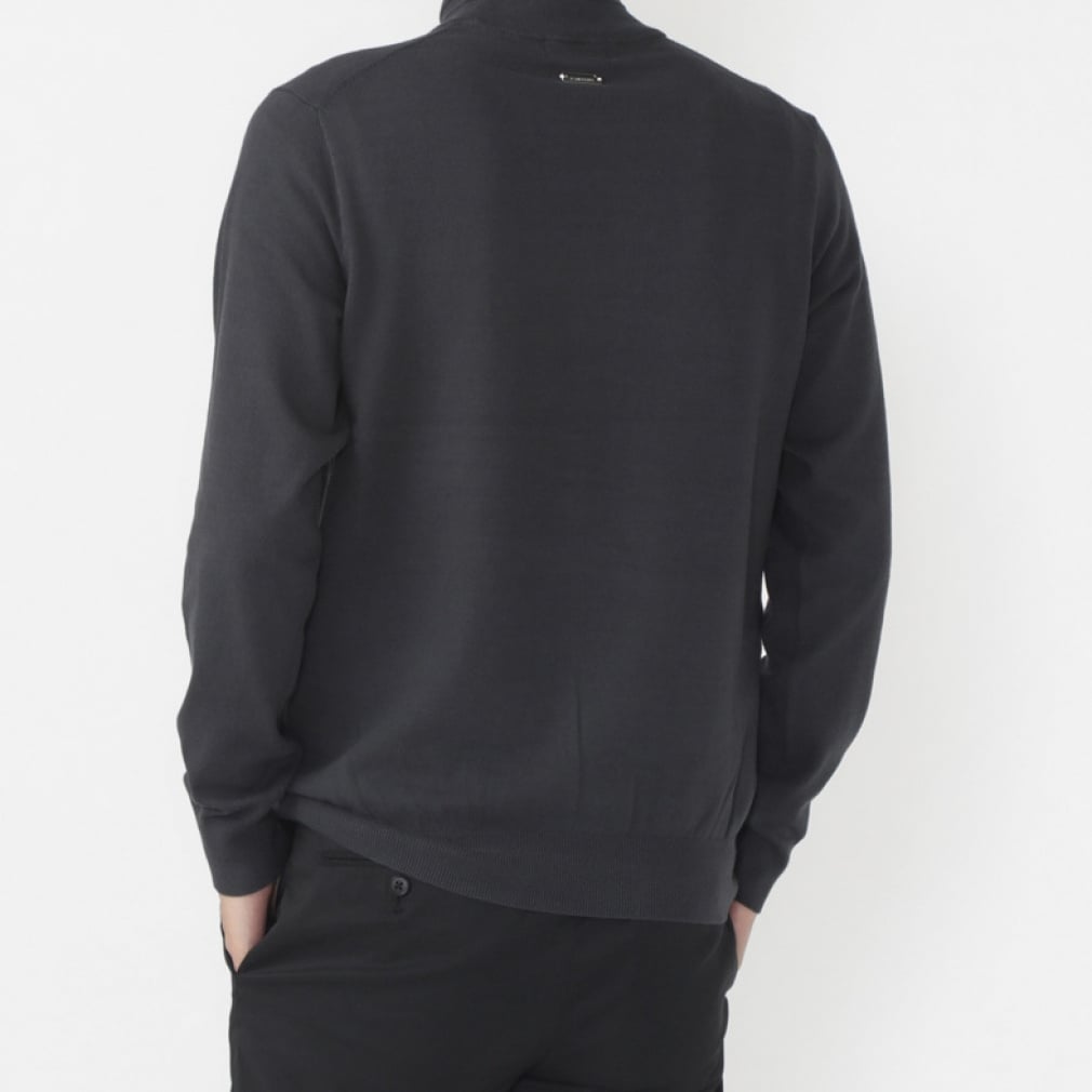 【カシミヤ100%】St ANDREWS モックネック ニット ゴルフ L 黒 セントアンドリュース ゴルフウェア 長袖セーター 秋 冬 カシミヤ