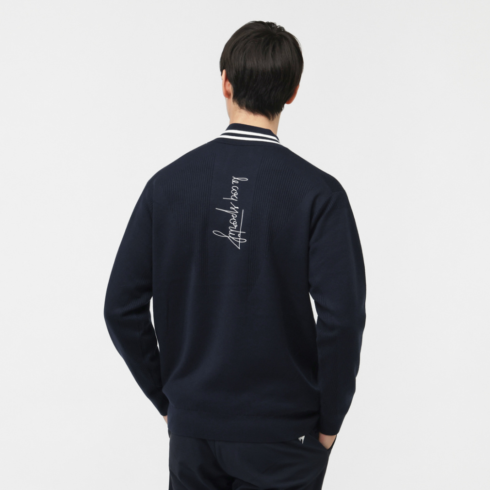 ルコックゴルフ長袖 ハーフジップ カシミア混 ニット ウェア グレー Mサイズ ルコックゴルフ☆長袖 ハーフジップ カシミア混 ニット ウェア グレー