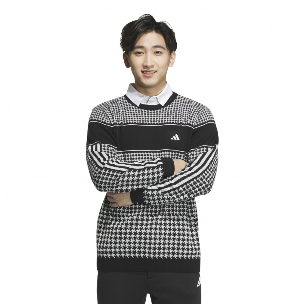 adidas ハウンドトゥースニットセーター S セットアップ adidas ハウンドトゥースニットセーター S セットアップ C99246758